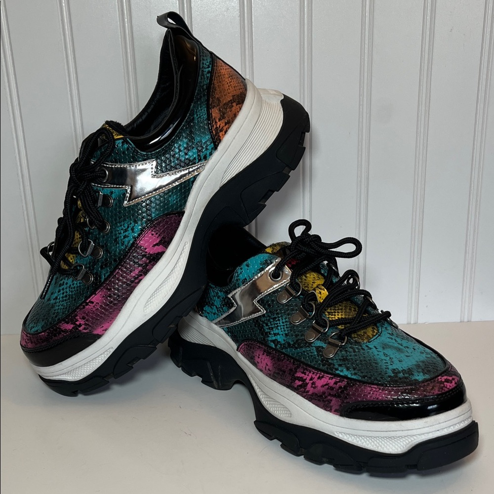 Punkrose by Skechers Air-Cooled Memory Foam Python Platform Women's Sneakers